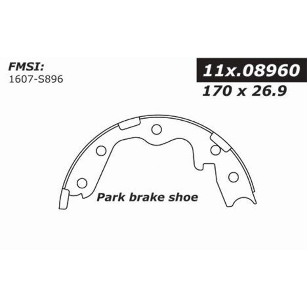 Centric Parts Centric Brake Shoes, 111.08960 111.08960